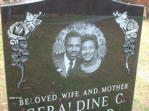 Etched detail on a granite memorial