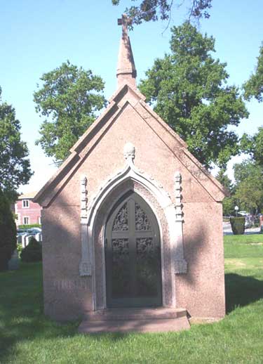 A granite mausoleum